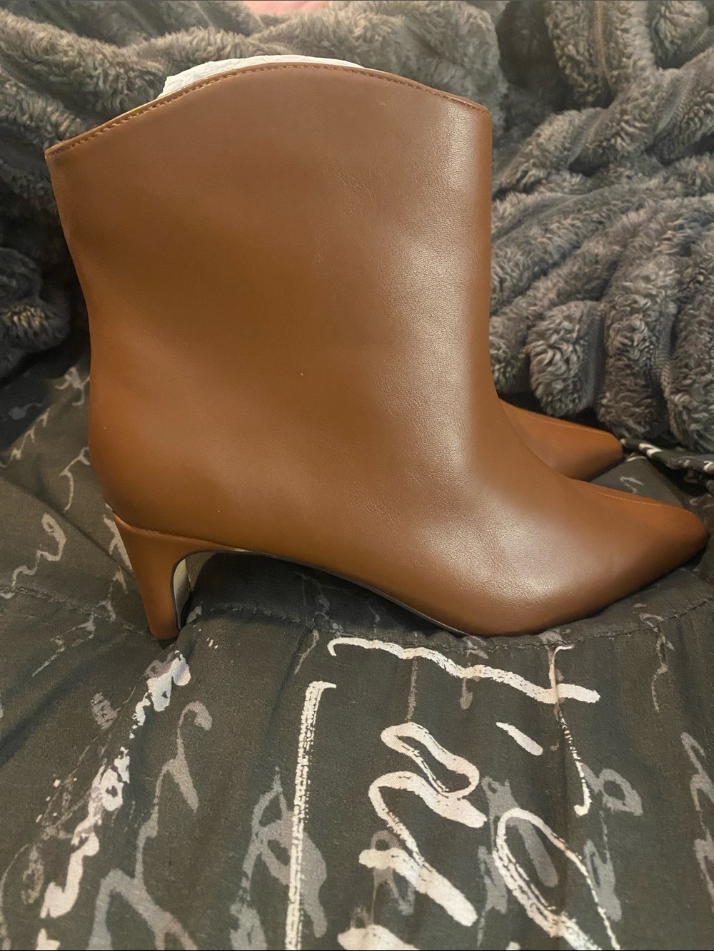 Classic Brown Pointed-Toe Ankle Bootie